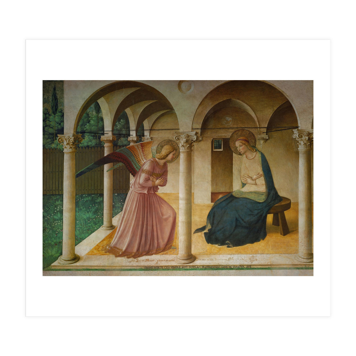 The Annunciation. Fresco in the former dormitory of the Dominican monastery San Marco, Florence. (Print Only)
