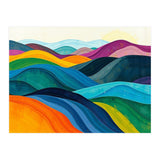 Abstract Vibrant Rolling Hills Landscape Art (Print Only) thumbnail