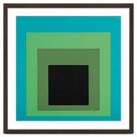 JOSEF ALBERS - HOMAGE TO THE SQUARE GREEN BLACK
