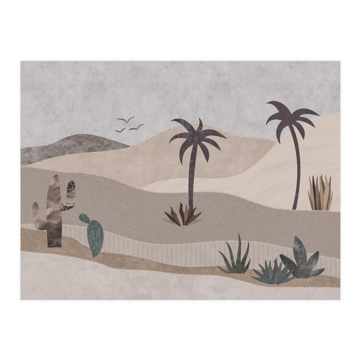 Abstract Landscape Calm Oasis (Print Only)