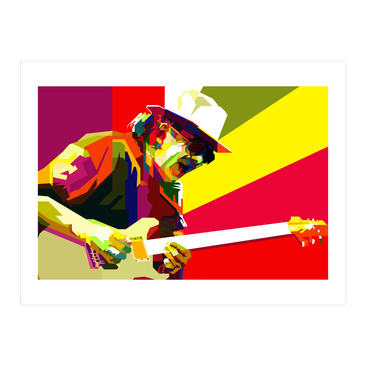 Carlos Santana Latin Guitarist Pop Art Wpap (Print Only)