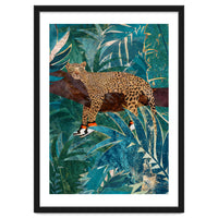 Leopard wearing shoes in the jungle