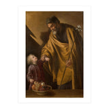 Sebastián Martínez / 'Saint Joseph with the Christ Child'. Ca. 1650. Oil on canvas. (Print Only) thumbnail