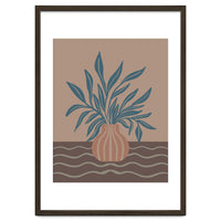 Modern Vase with Tropical Leaves