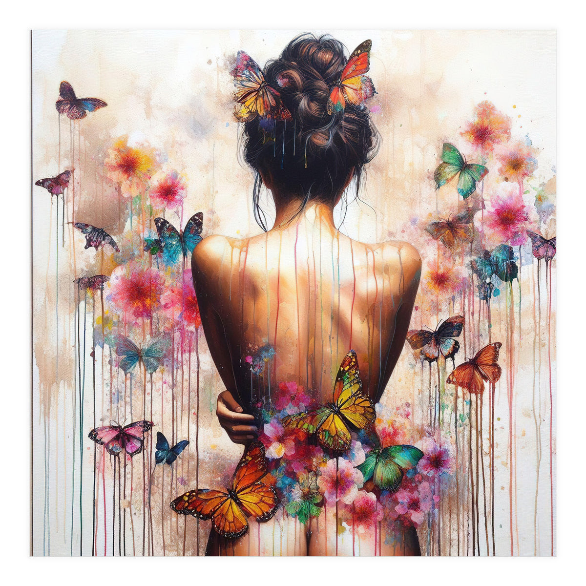 Butterfly Garden Back Portrait (Print Only)