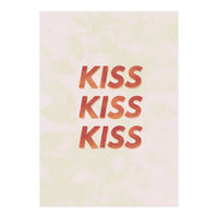 Kiss Kiss Kiss Love Typography (Print Only)