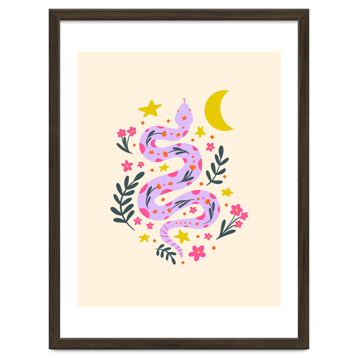 Lunar Snake  - lavander and cream