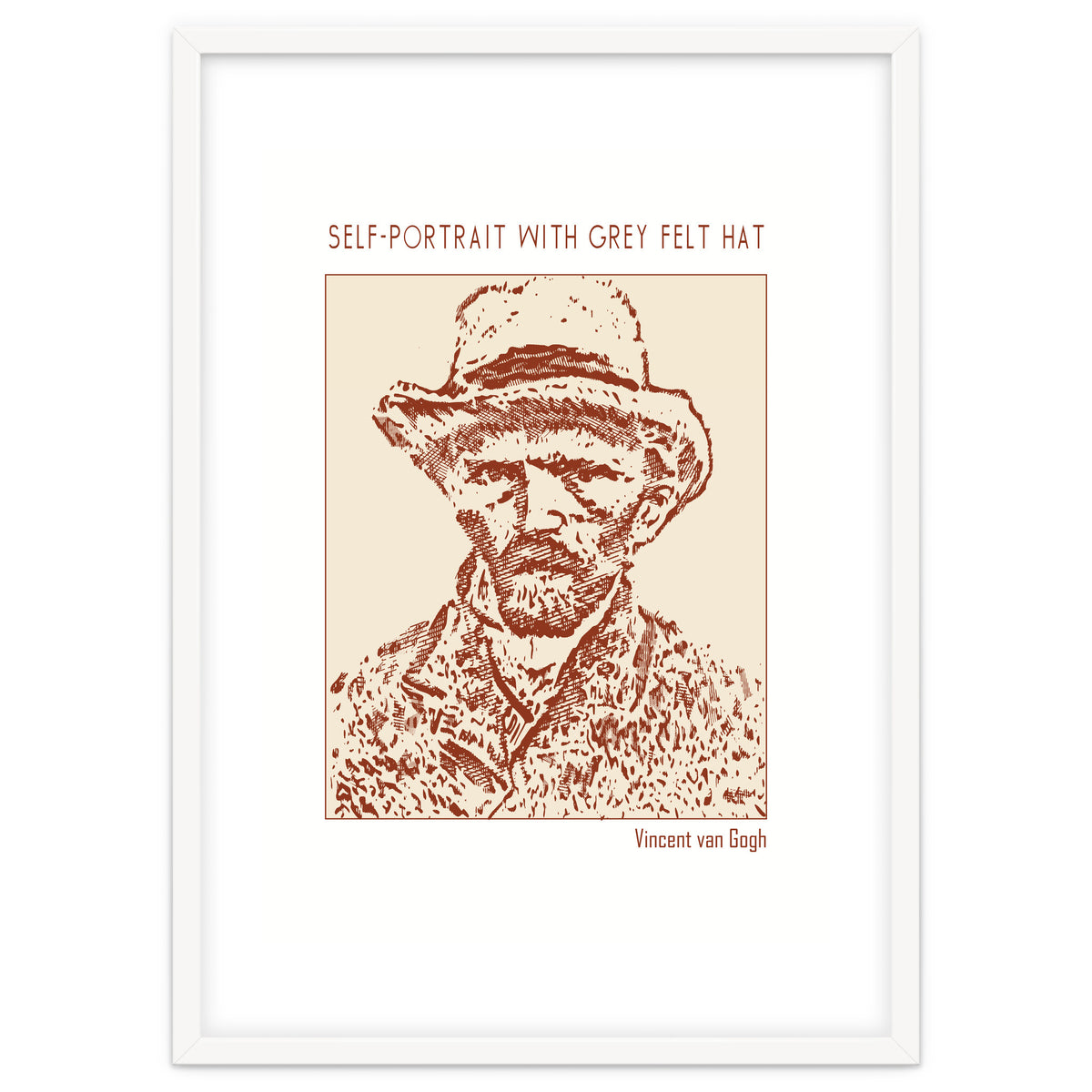 Self Portrait With Grey Felt Hat – Vincent Van Gogh