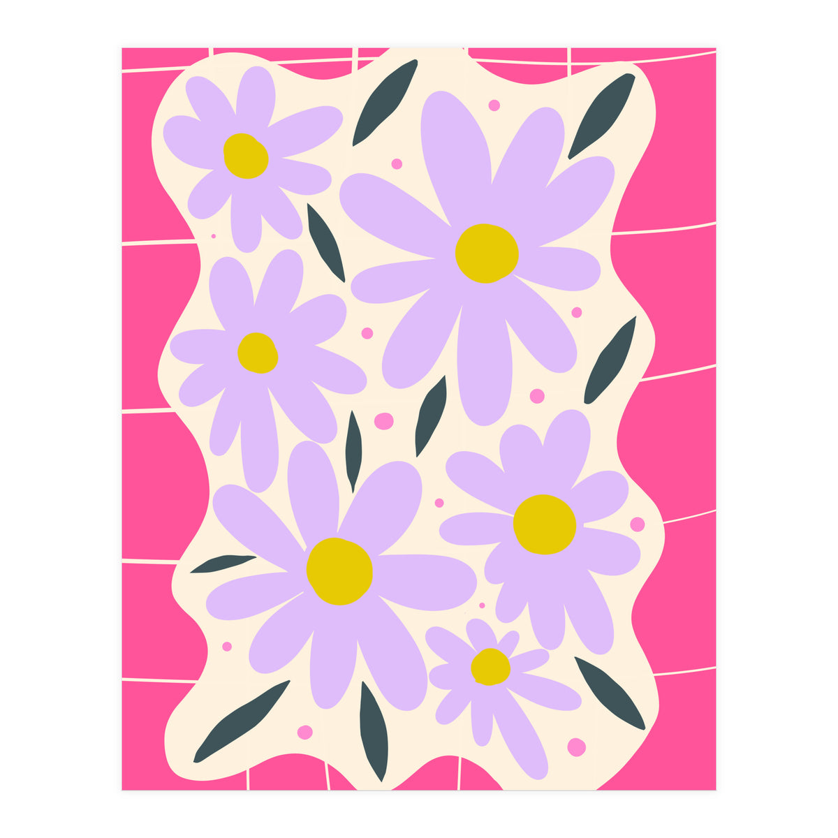 Modern Grid Floral (Print Only)