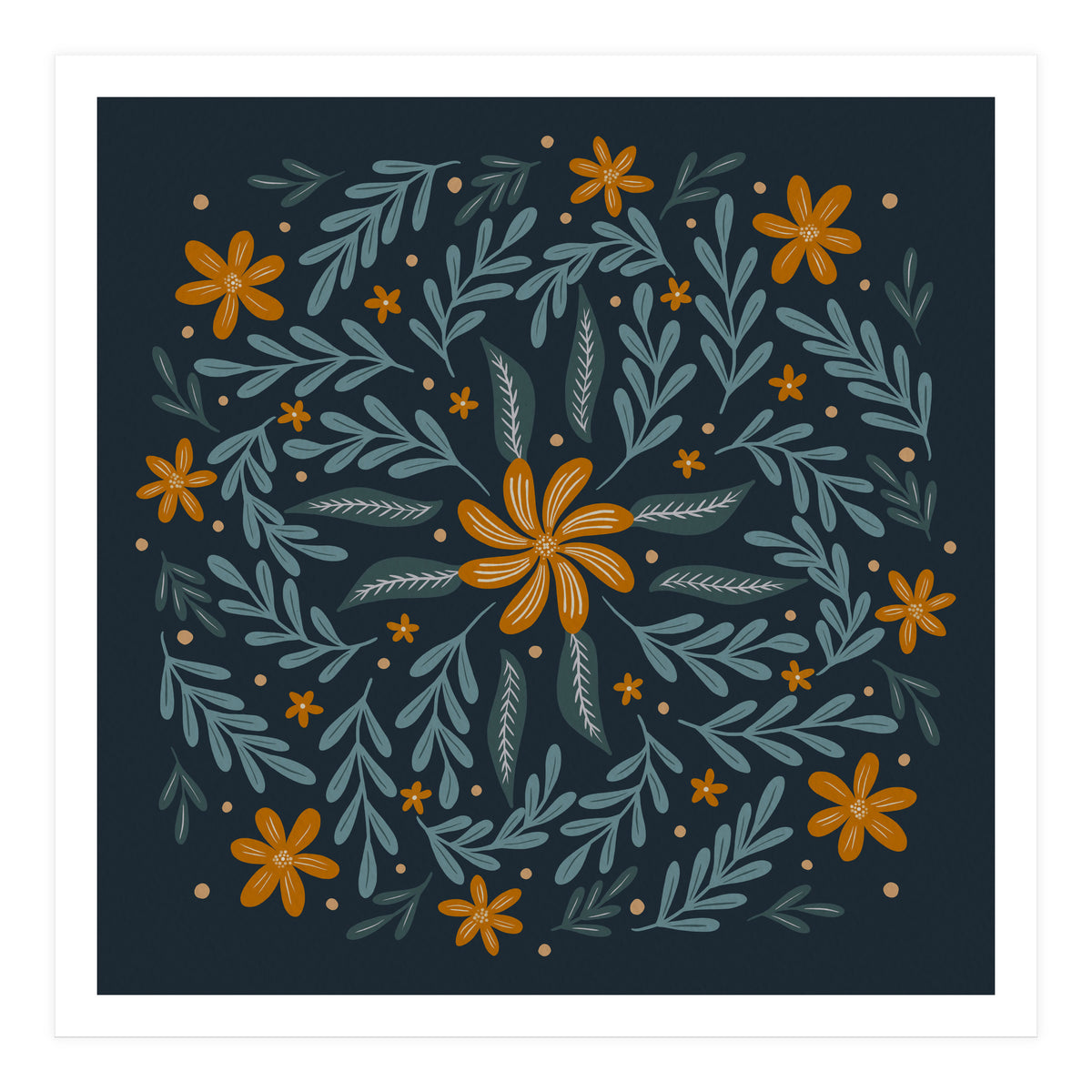 Circular Flowers 1  (Print Only)