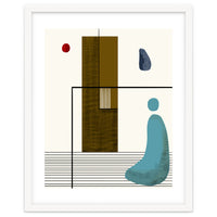 Solitude & Reflection, Abstract Concept Art, Meditation Rustic Eclectic Minimalism, Scandinavian Neutral