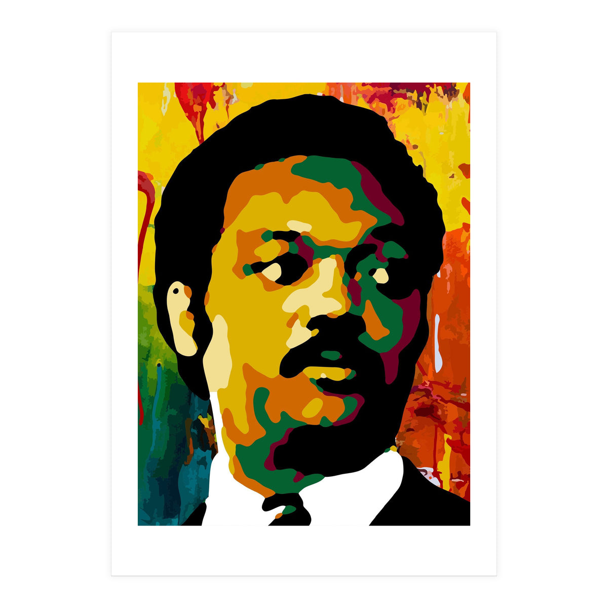 Jesse Jackson Colorful Abstract Art (Print Only)