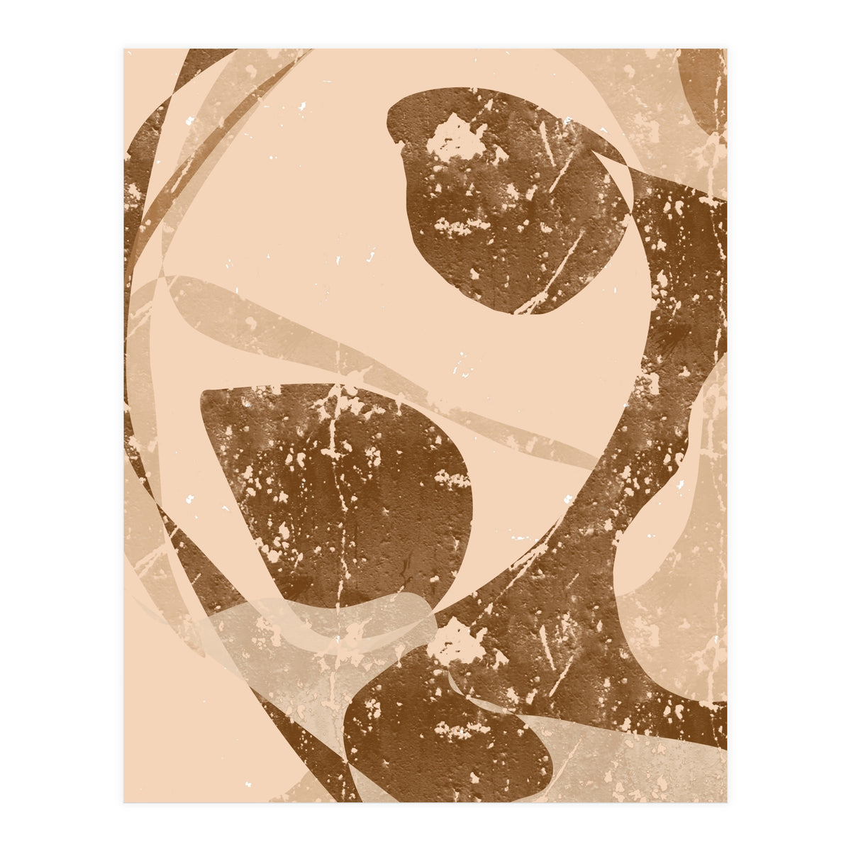 Abstract Brown Scratch (Print Only)