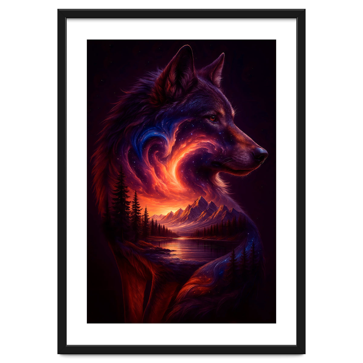 The Nebula Guardian Wolf of the Mountains
