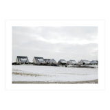 Snow covered houses on the hill (Print Only) thumbnail