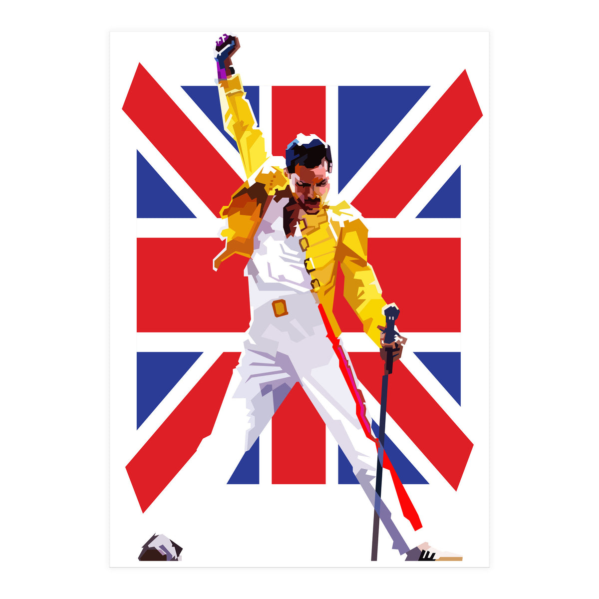 Pop Art Freddie Mercury Icon Rock Music (Print Only)