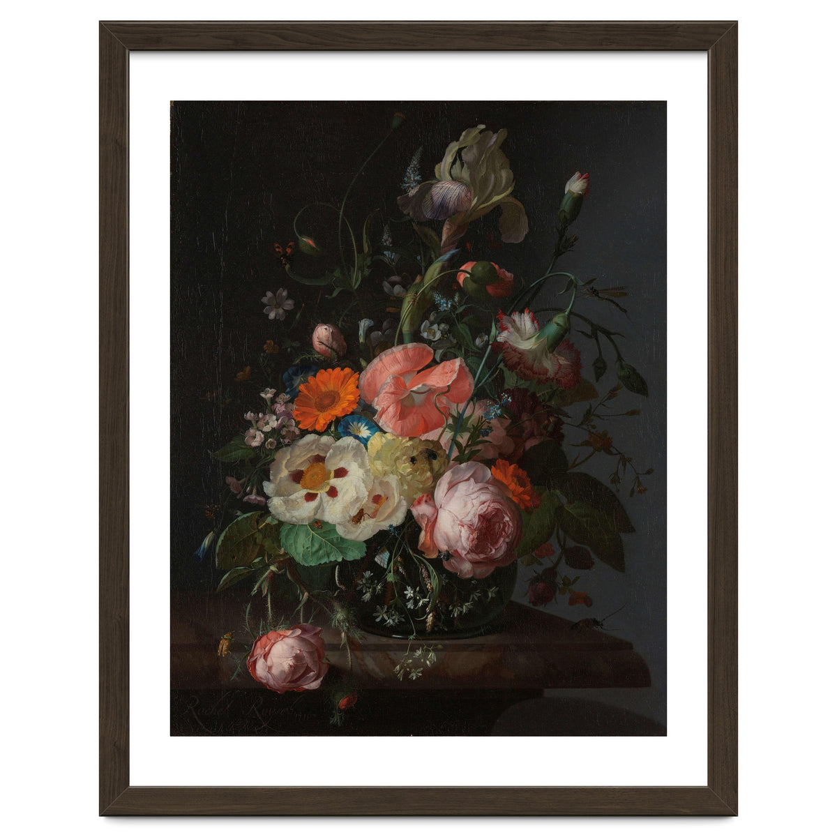 Still Life with Flowers on a Marble Tabletop. Dating: 1716. Measurements: h 48.5 cm × w 39.5 cm.