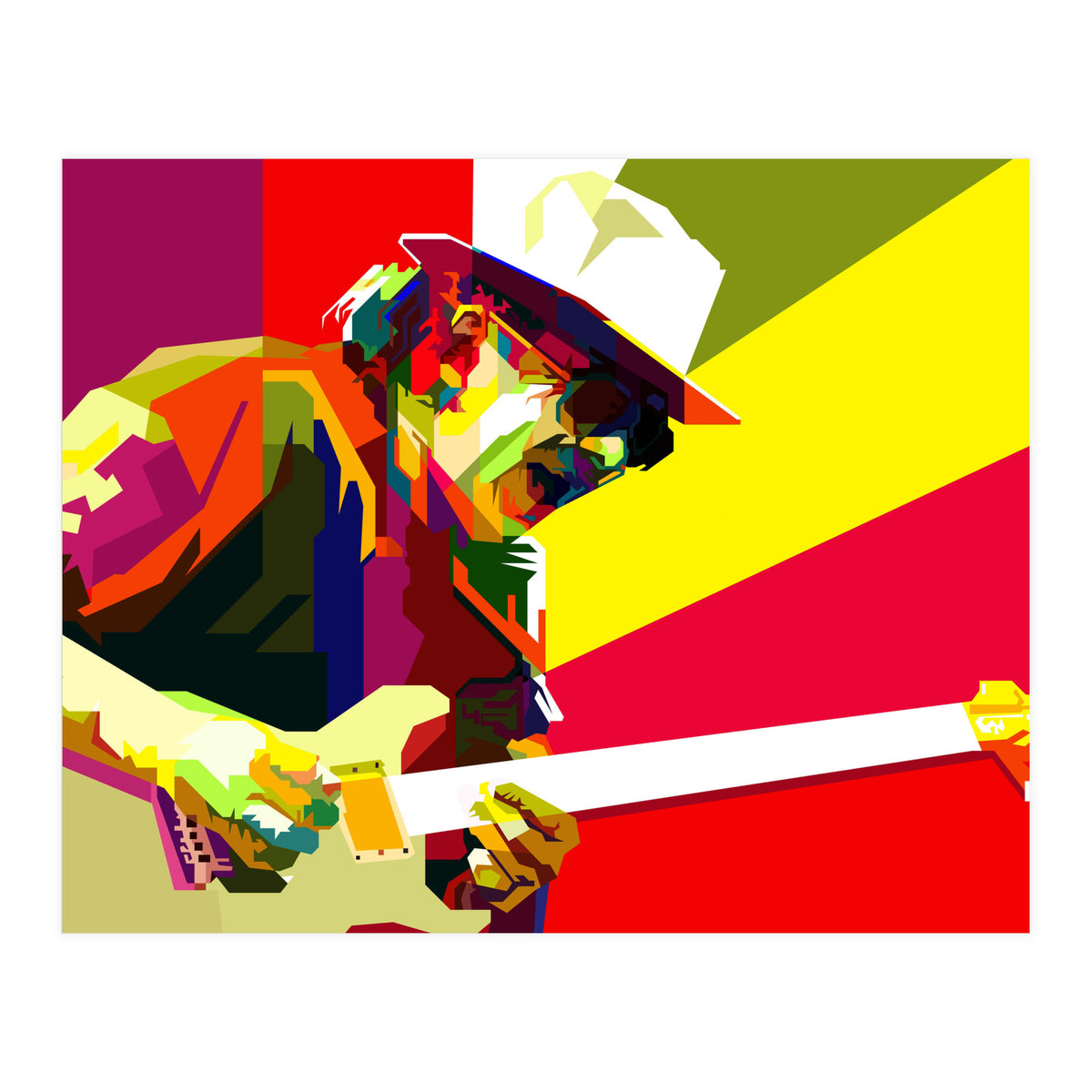 Carlos Santana Latin Guitarist Pop Art Wpap (Print Only)