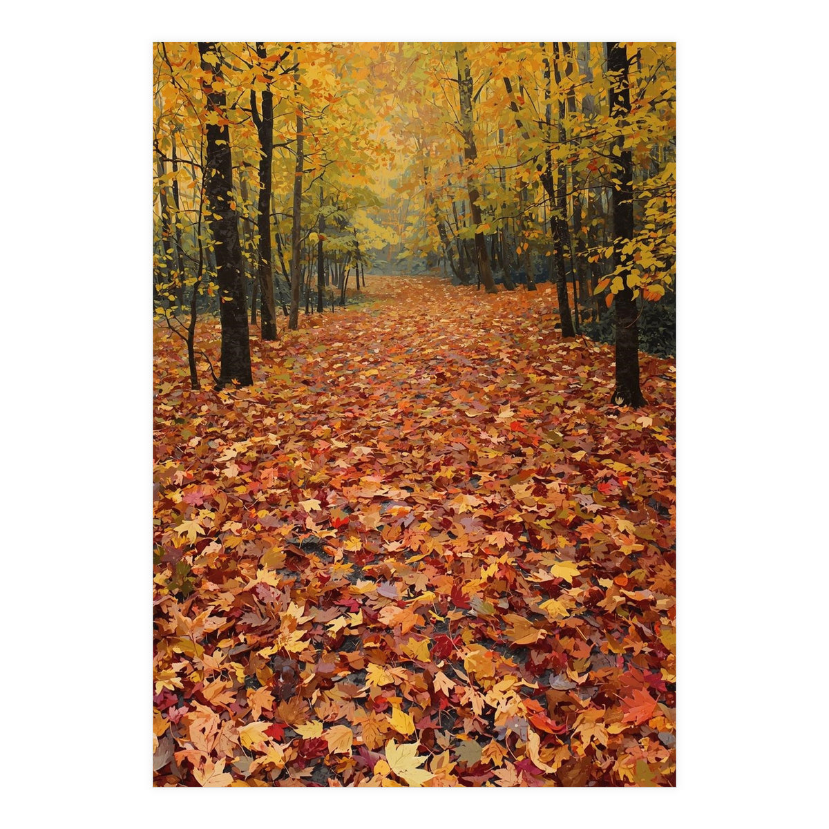 Ethereal Autumn Forest Path (Print Only)