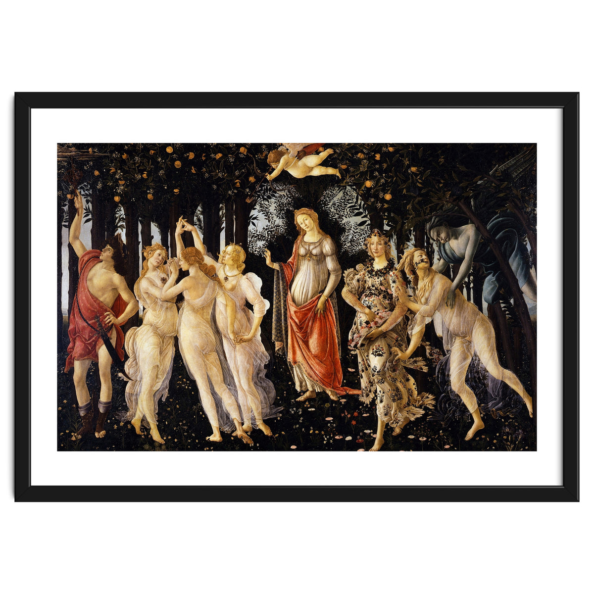 Sandro Botticelli – La Primavera (1482) | Classical Renaissance Masterpiece – Mythological Spring Scene