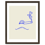 Smoked Love, Line Art Drawing Sketch, Minimalism Doodle Woman Cigarette Cigar Smoke, Eclectic Bohemian Framed thumbnail