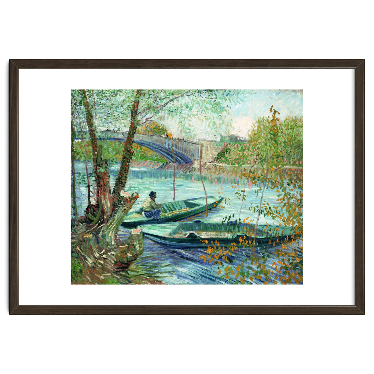 Vincent Van Gogh / 'Fishing in Spring, the Pont de Clichy ', 1887, Oil on canvas, 49 x 58 cm.