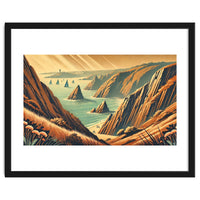 Vintage Cliffside Serenity Poster