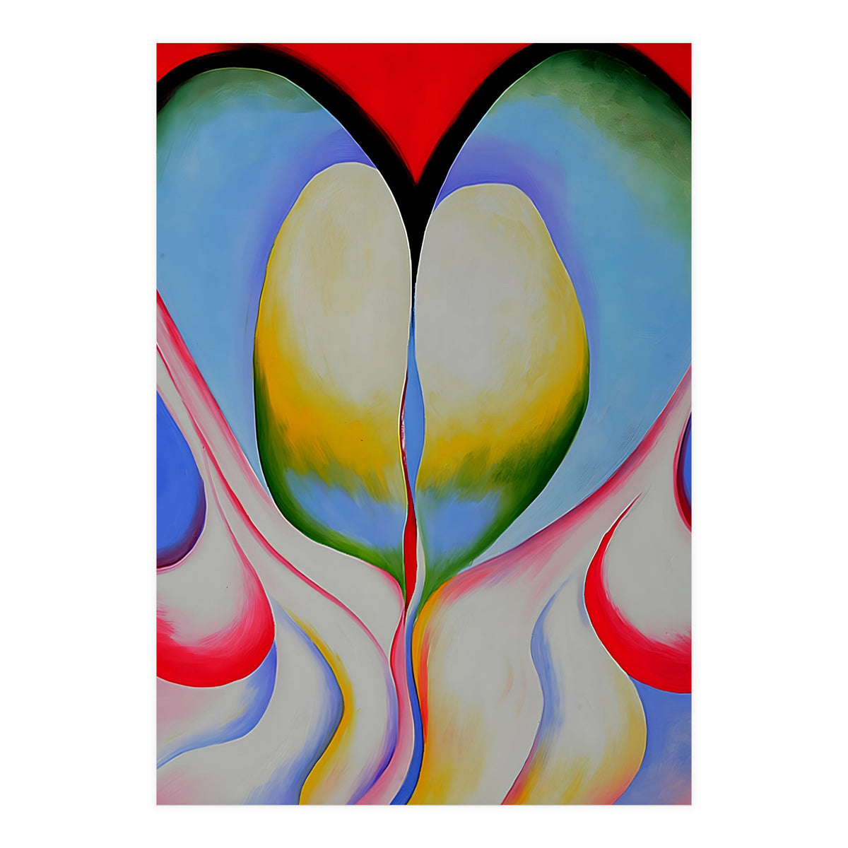 Georgia O’Keeffe – Series 1, No. 8 (1918) | Expressive Abstract Watercolor of Organic Rhythm and Modernist Form (Print Only)