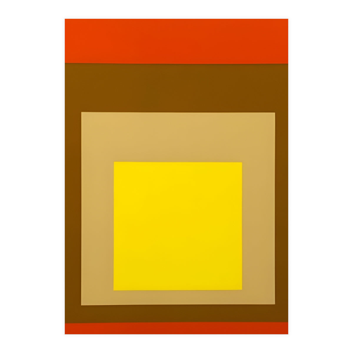 Josef Albers - Red, Brown, Golden (Print Only)