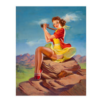 Pinup Sexy Binoculars Girl (Print Only)