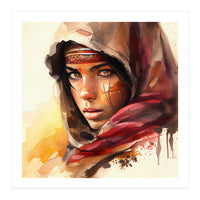 Watercolor Tuareg Woman #5 (Print Only)