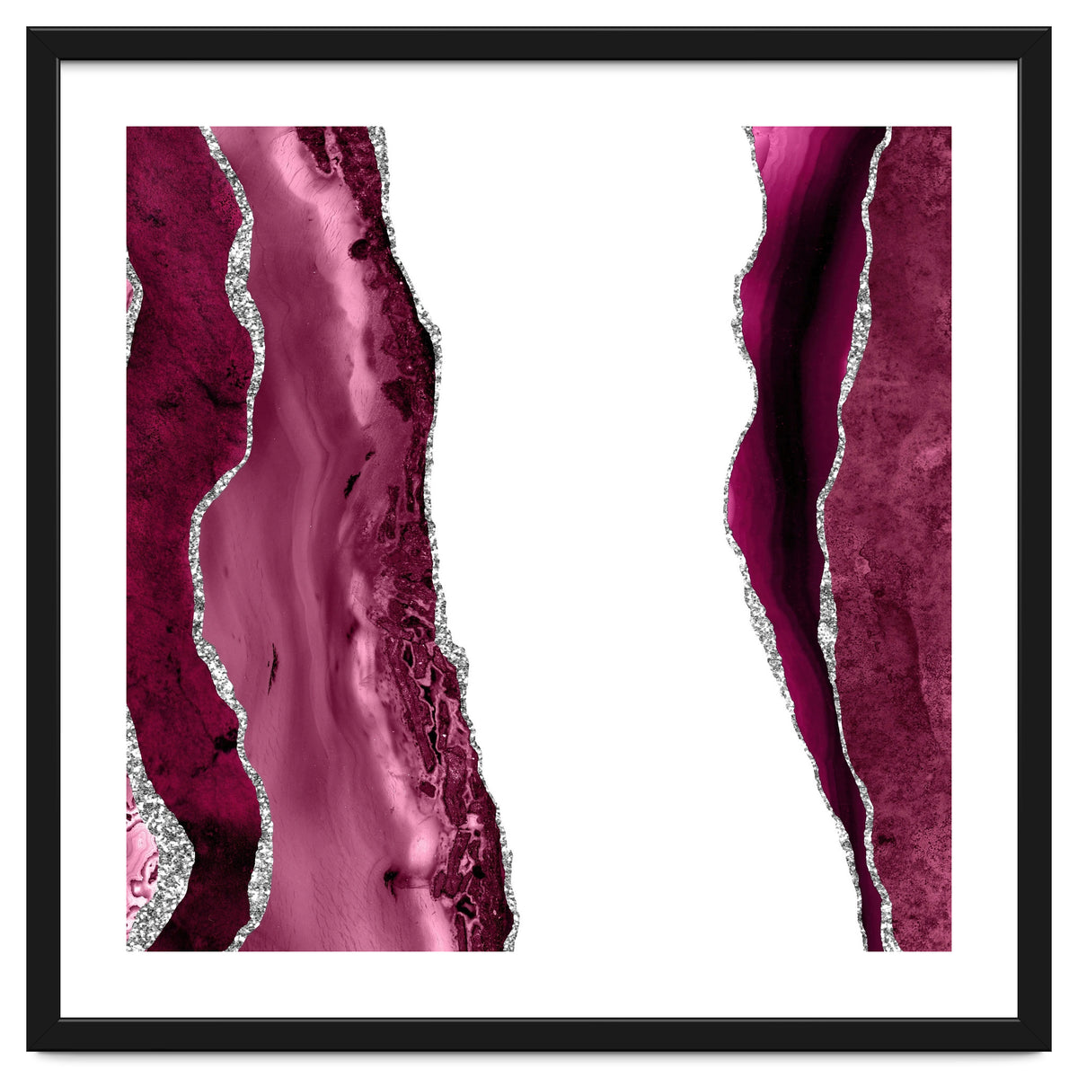 Burgundy & Silver Agate Texture 06