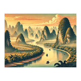 Vintage China, Guilin Karst Mountains Poster (Print Only) thumbnail