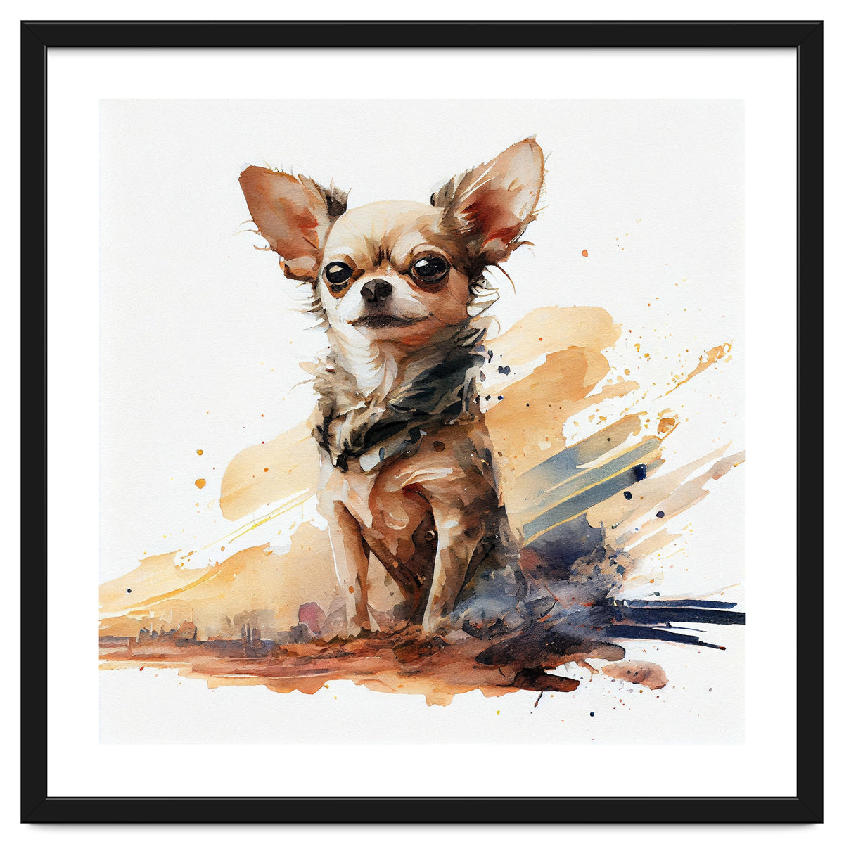 Watercolor Chihuahua Dog