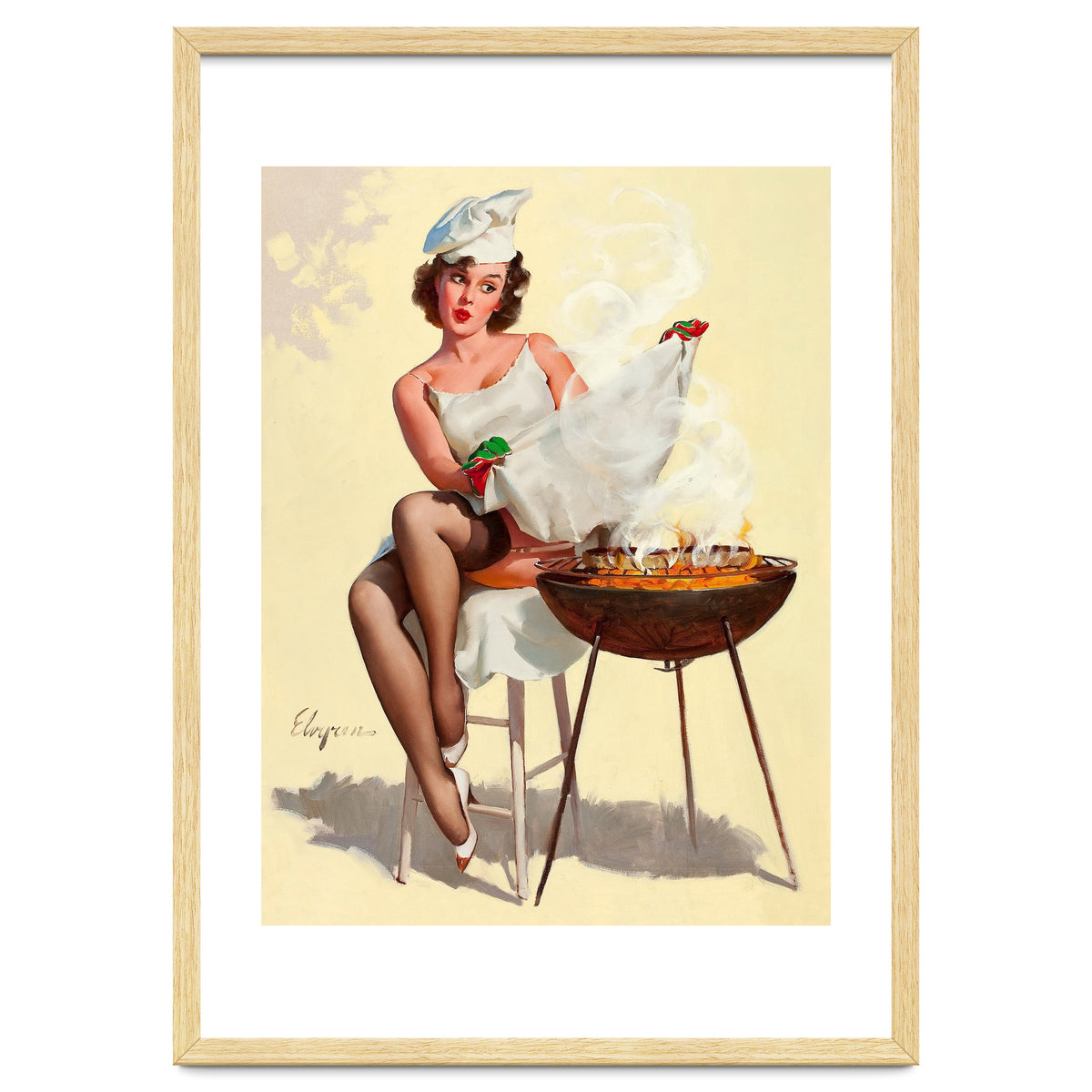 Hot Pinup Barbecue Girl