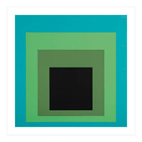 JOSEF ALBERS - HOMAGE TO THE SQUARE GREEN BLACK (Print Only)