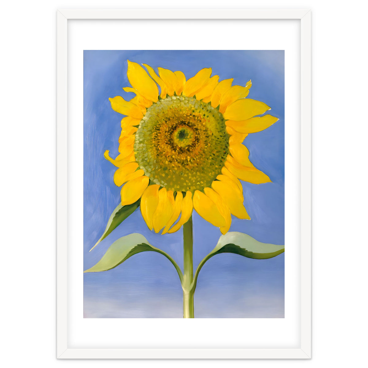 Georgia O’Keeffe – Sunflower, New Mexico (1935) | Bold Modernist Floral Painting Inspired by the American Southwest