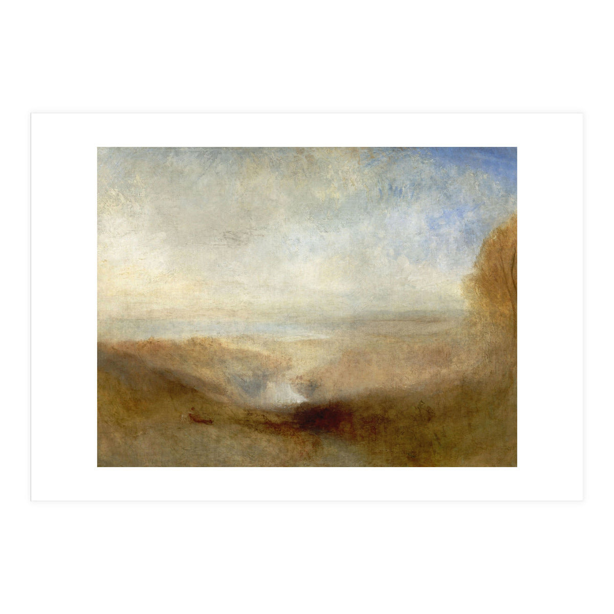 'Landscape with a River and a Bay in the Background', 1835, Oil on canvas, 123 x 93 cm. (Print Only)