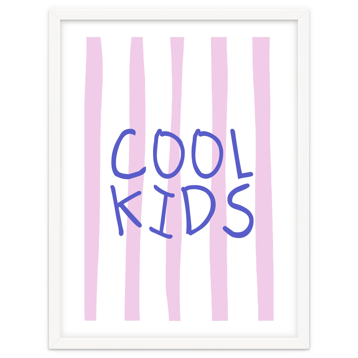 Cool Kids Club, Fun Playful Quote Print for Kids Room and Playroom Decor