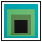 JOSEF ALBERS - HOMAGE TO THE SQUARE GREEN BLACK thumbnail