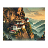 Vintage Bhutan, Mountain Monasteries Poster (Print Only) thumbnail