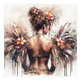 Ornate Floral Back Portrait (Print Only) thumbnail