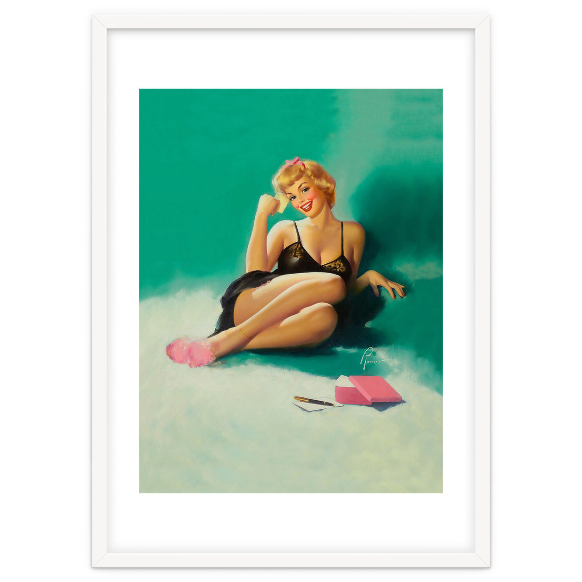 Sexy Pinup Girl With Phone Number For You