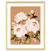 Blush Peony Painting, Floral Wall Art, Neutral Flower Print, Peony Art