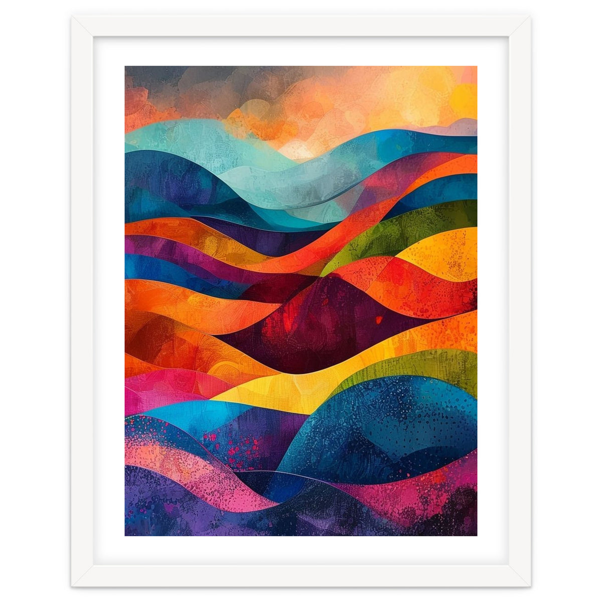 Abstract Rainbow Mountain Landscape