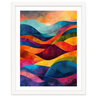 Abstract Rainbow Mountain Landscape