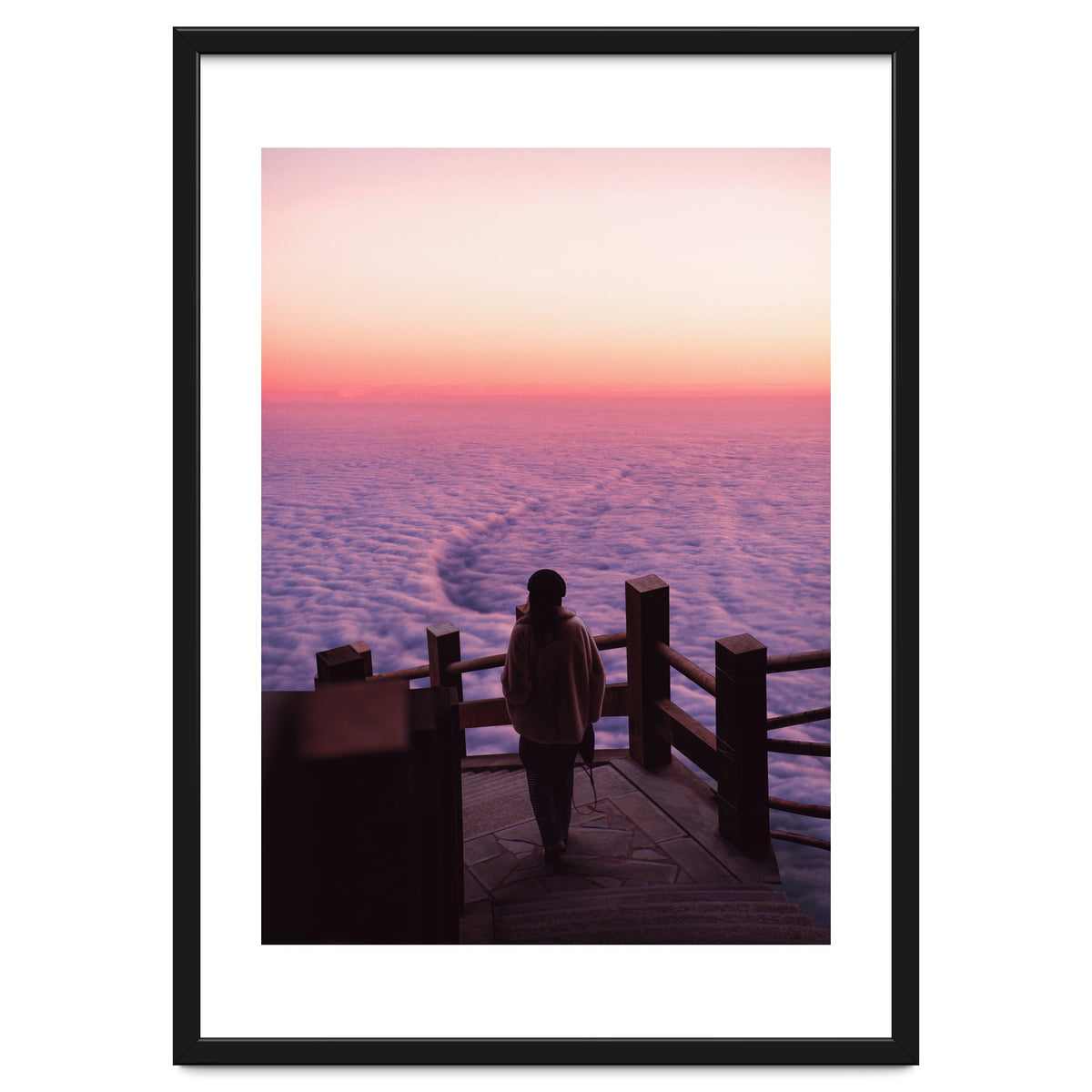 Woman Waiting Sunset