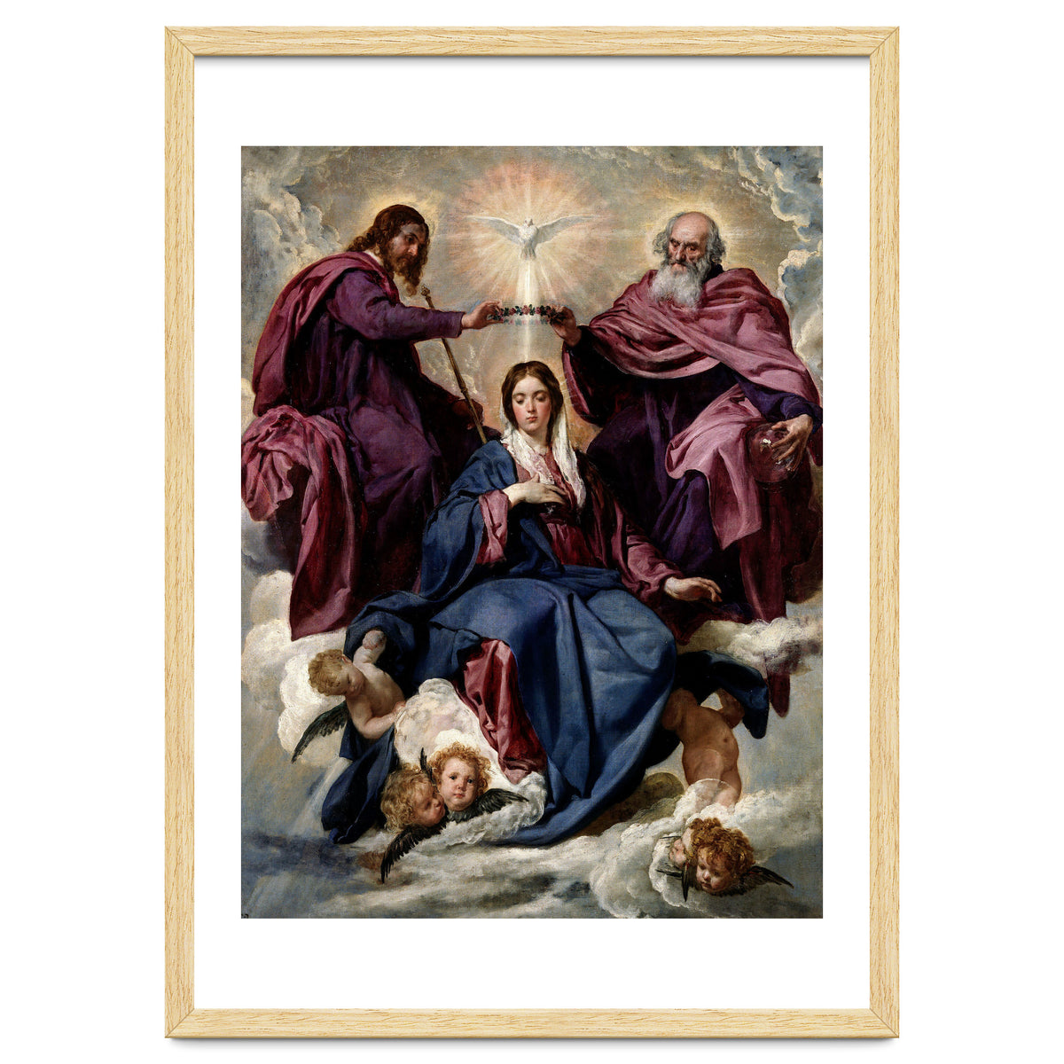 'The Coronation of the Virgin', ca. 1635, Spanish School, Oil on canvas, 176 cm x 124 cm, P01168.
