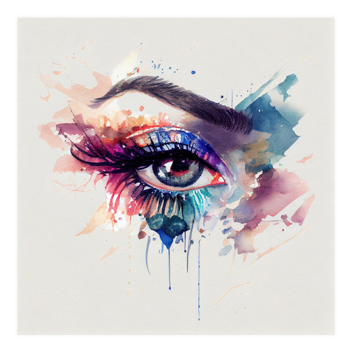 Watercolor Woman Eye #3 (Print Only)