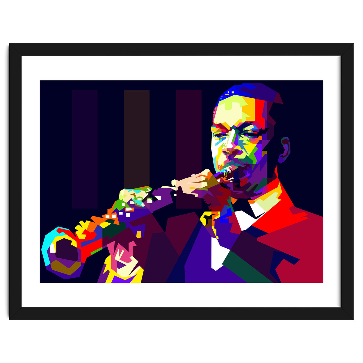 John Coltrane Jazz Musician Pop Art WPAP